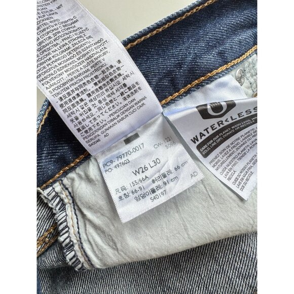 LEVI'S Dad Jean Hello Dark Rinse High Rise Slouchy Straight Leg Jeans, Size 26 - Picture 13 of 16